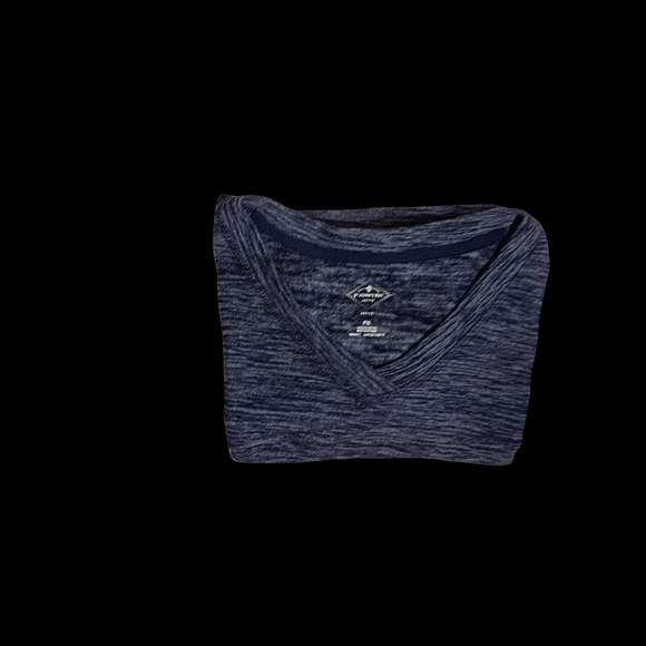 St. John’s Bay Active Women’s Long Sleeve V-Neck Shirt – Gray Burnout – Petite S - Picture 3 of 7